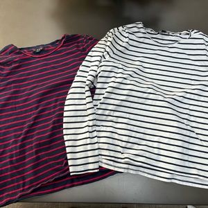 Pair of long sleeve J crew tops XL